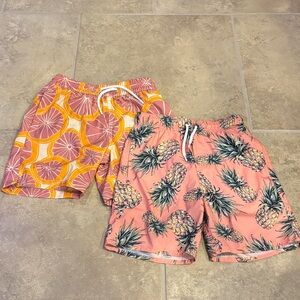 First Wave Kids Swim Trunks - Pink and Orange